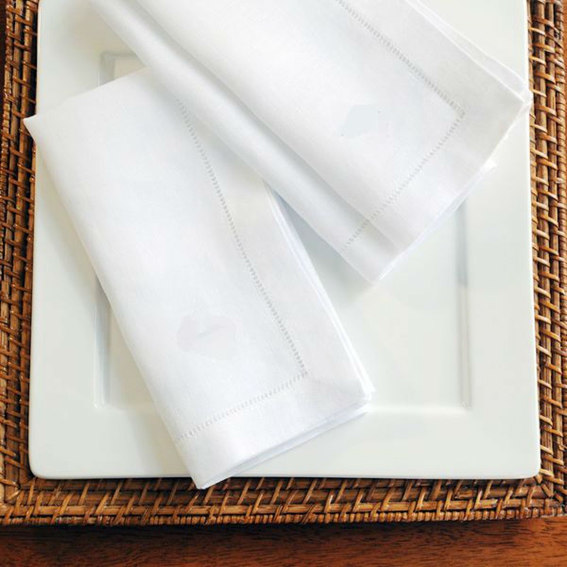6-delige witte zoomsteek serve - Linen Napkin Set recensie en prijs