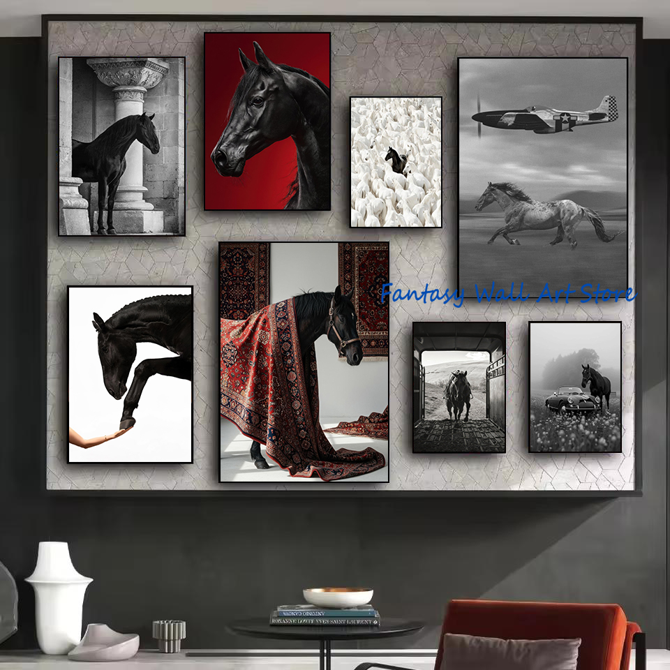 Zwart paard foto's vintage lux - Luxury Lifestyle Picture recensie en prijs