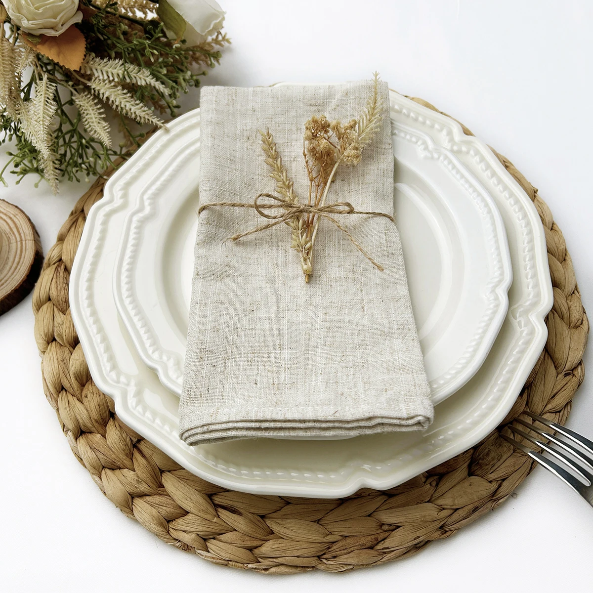 Set van 6/10/12 30x30cm linnen - Linen Napkin Set recensie en prijs