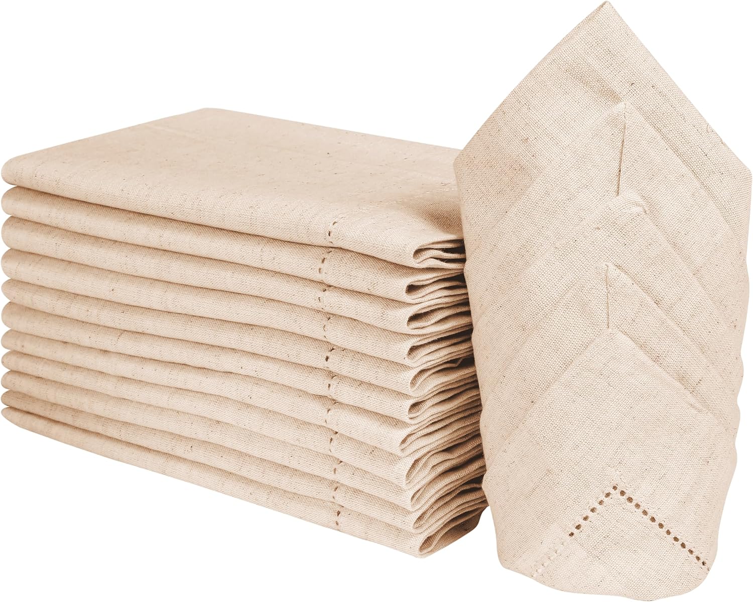1/5/10 stuks Hemstitched Linne - Linen Napkin Set recensie en prijs