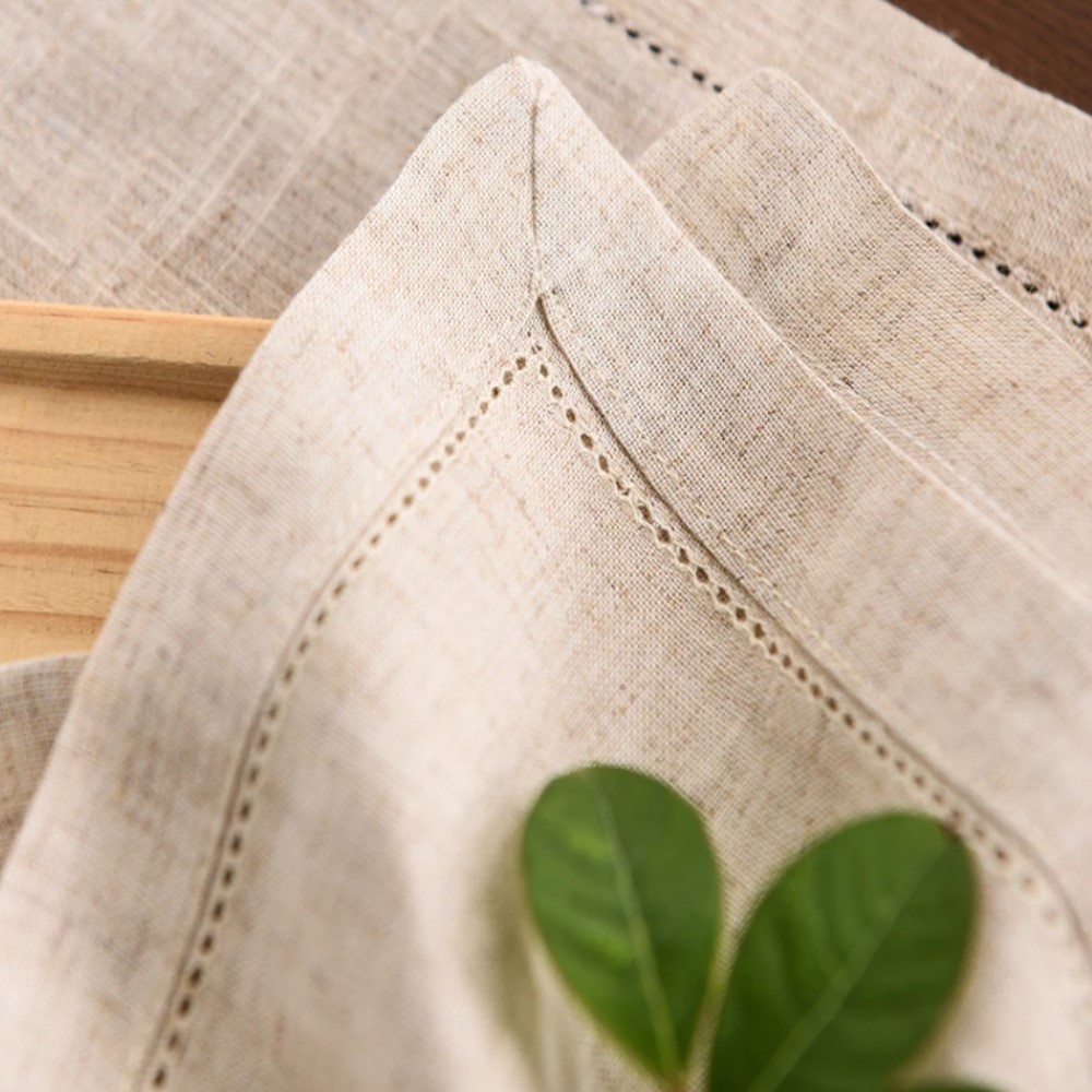 1/5/10 stuks Hemstitched Linne - Linen Napkin Set recensie en prijs