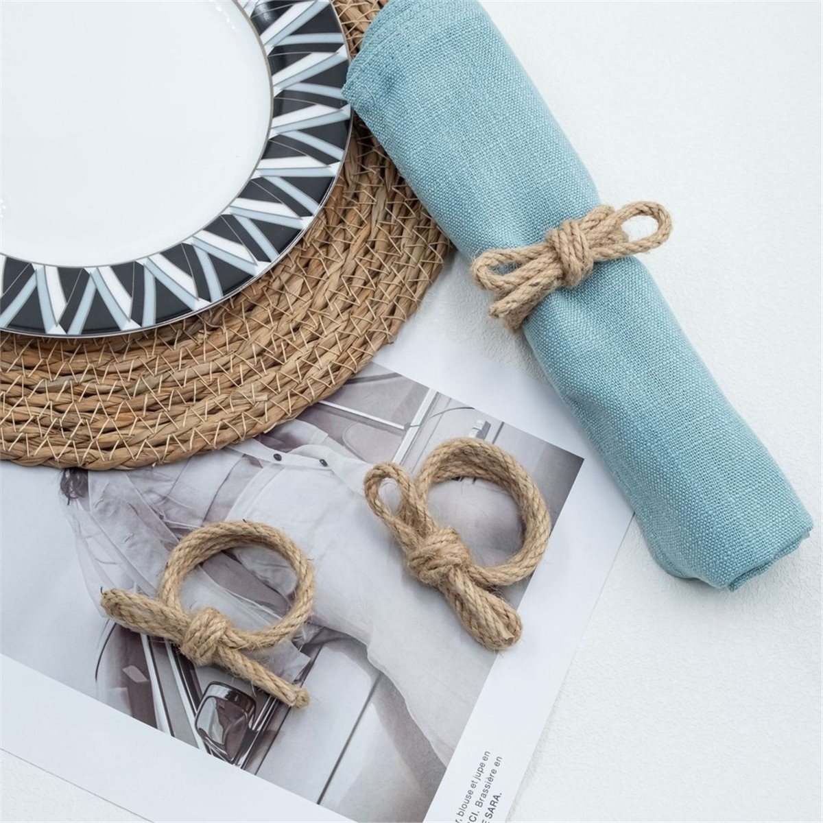 12-delige linnen gevlochten st - Linen Napkin Set recensie en prijs